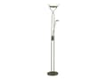Miniatyrbilde 1 av 3: Brilliant Ollie - Torchiere floor lamp with reading light - LED x 2 - total: 22.5 W - klasse F - varmt hvitt lys - 3000 K - antikk messingfarge