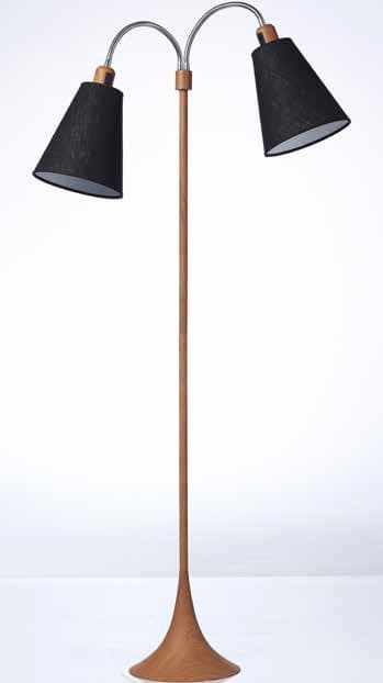 Nielsen Light Pedestrian Golvlampa med målade armar - Trälook - Utan skärmar