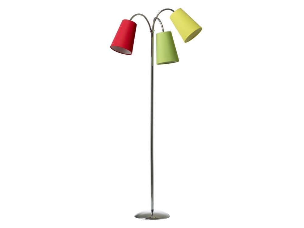 Nielsen Light Salsa Golvlampa Krom Inkl. skärmar: Röd, gul och grön