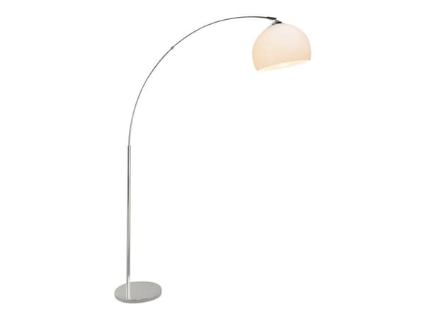 Brilliant Vessa - Golvlampa - 1 uttag - E27 - arc - vit, krom