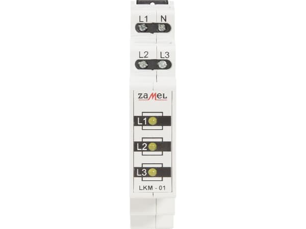 Zamel Strømindikator 230V/400V 3xLED gul TN LKM-01-30 (EXT10000038)