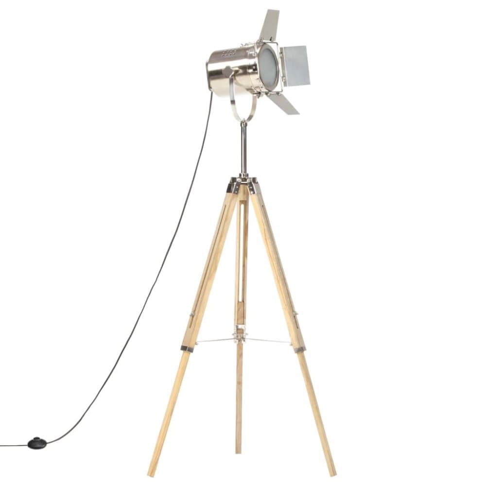 vidaXL Golvlampa massivt mangoträ 140 cm