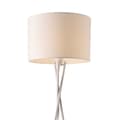 Miniatyrbild 3 av 4: lux.pro Golvlampa Grenoble-1xE27,max.60W-154xØ38cm-vit-textil-metall