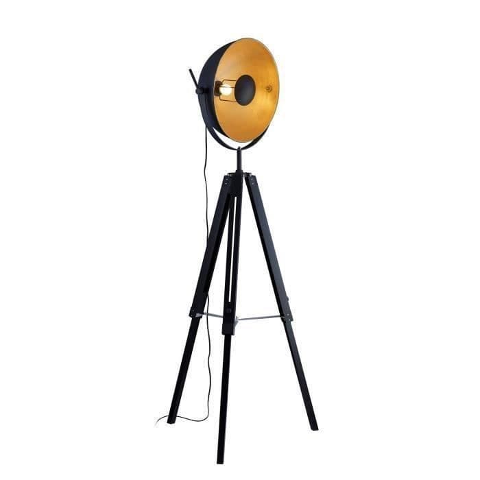 HOUSTON Cinema stativ golvlampa - H170 cm - Svart och guld