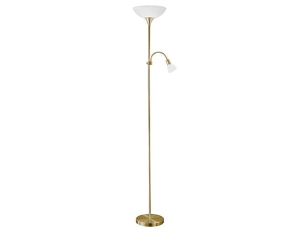 Eglo Up 2 - Golvlampa - 2 uttag - E14 / E27 - bronzed, vit