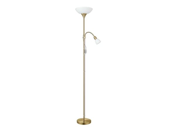 Eglo Up 2 - Golvlampa - 2 uttag - E14 / E27 - bronzed, vit Guld