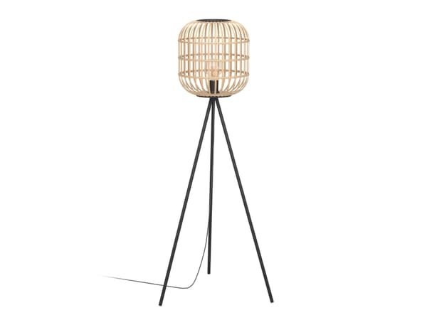 EGLO Bordesley, Svart, Trä, E27, 1 lampor, 220-240 V, 50 - 60 hz, 220-240 V