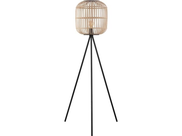 EGLO Bordesley, Svart, Trä, E27, 1 lampor, 220-240 V, 50 - 60 hz, 220-240 V