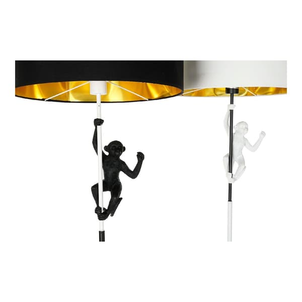 Gulvlampe DKD Home Decor 8424001827312 44 x 44 x 166 cm Sort Gylden Metal Hvid Harpiks 220 V 50 W (2 enheder)