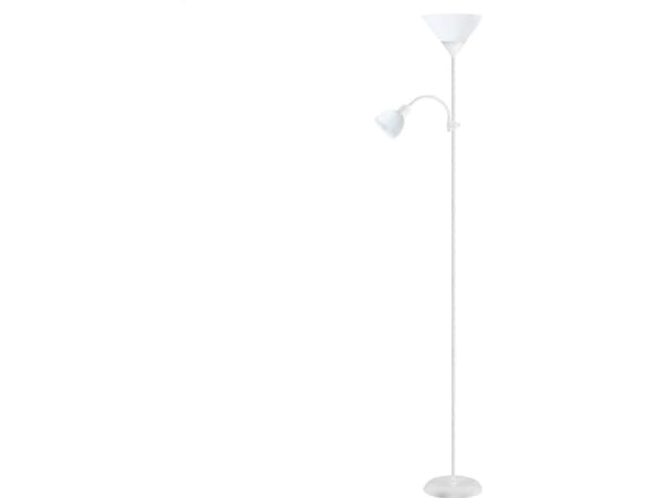 Platinett gulvlampe PLATINETT GULVLAMPE E27+E14 HVIT [45177]