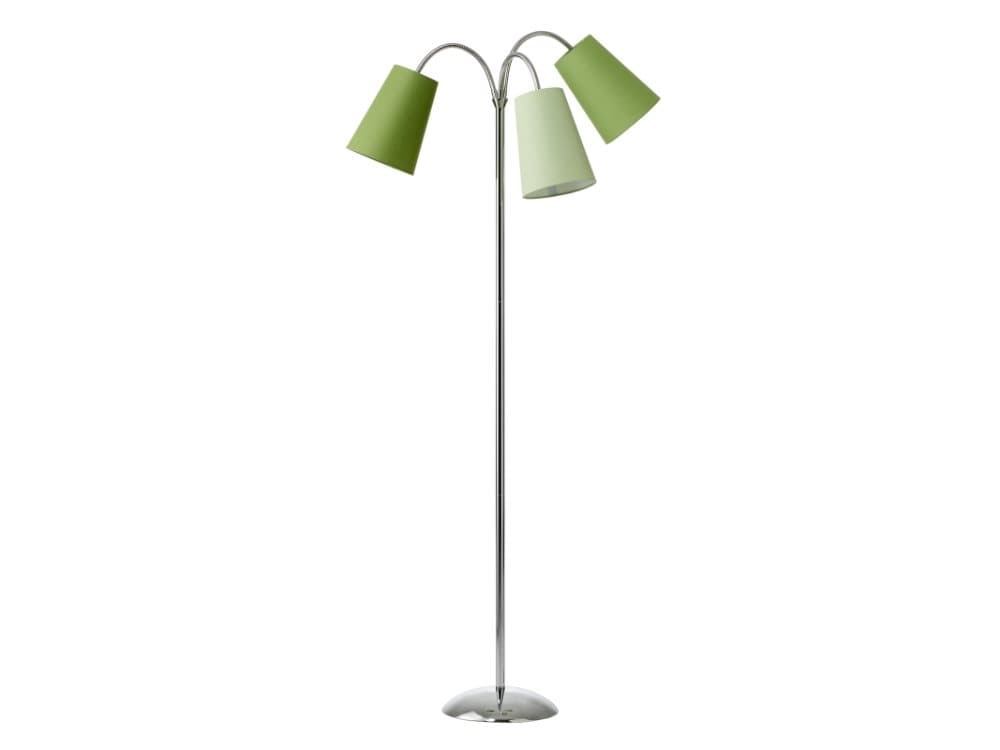 GOLVLAMPA SALSA CHROME MED Æ-M-Æ SKÄRMAR