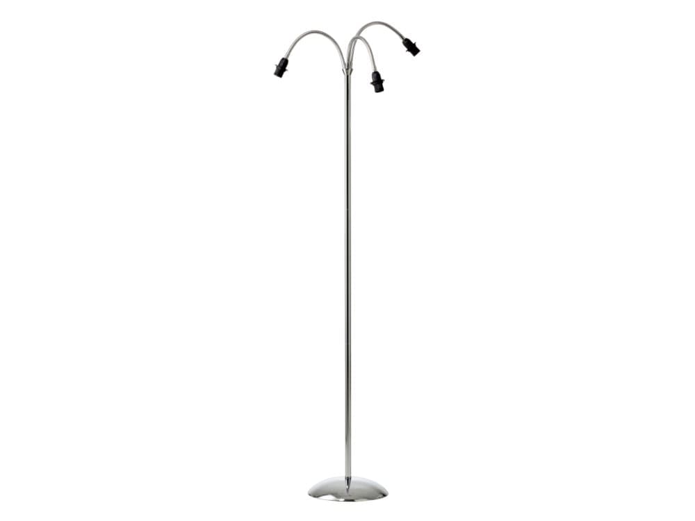 GOLVLAMPA SALSA CHROME MED L-M-G SKÄRMAR