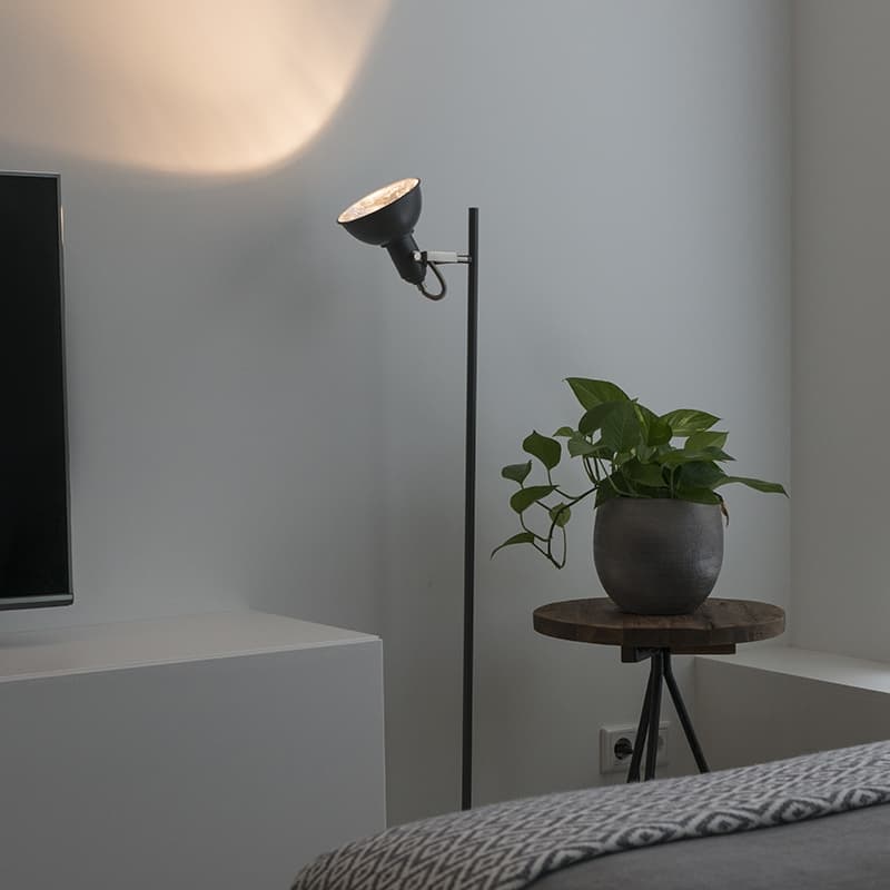 Modern golvlampa mörkgrå - Tommy 1