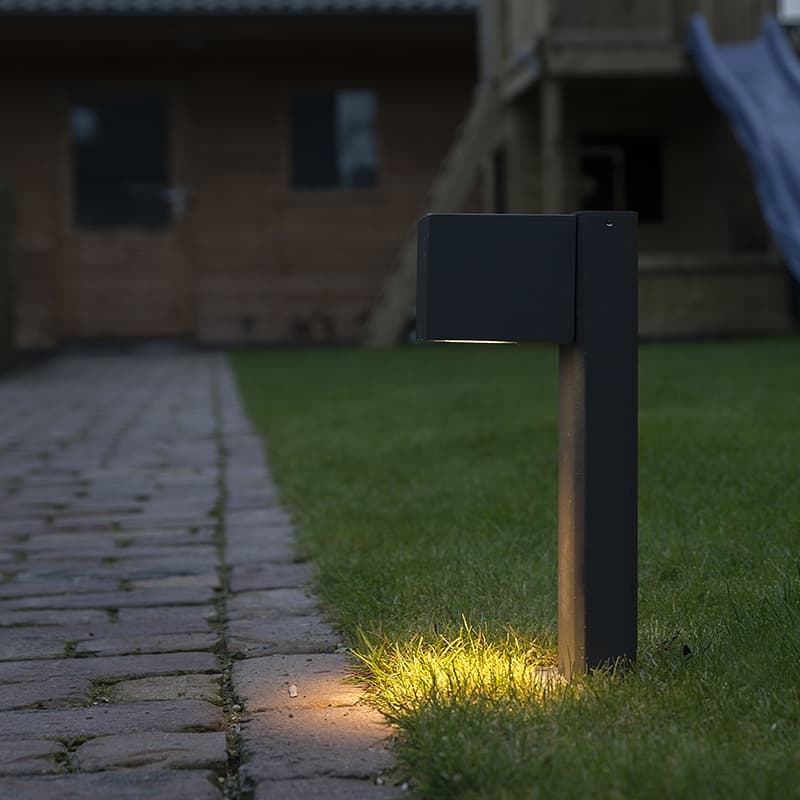 Industriell stående utomhuslampa antracit 30 cm IP44 - Baleno