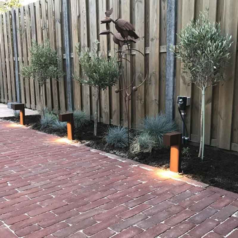 Industriell golvlampa rostbrun 30 cm IP44 - Baleno