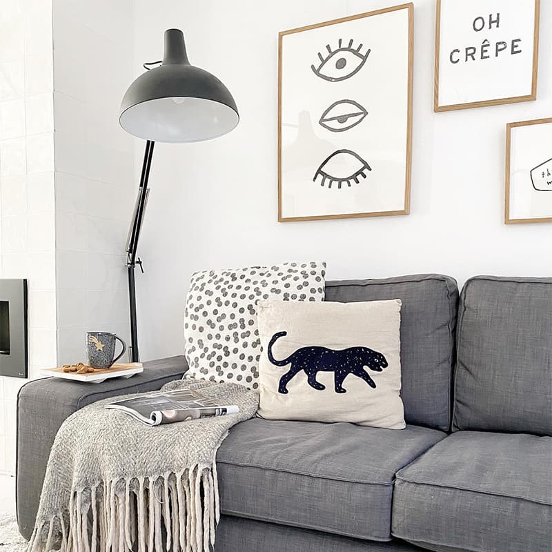 Industriell golvlampa svart justerbar - Hobby