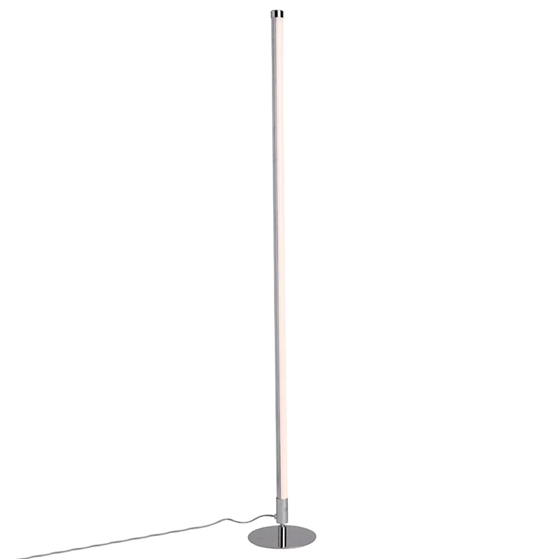 Uppsättning av 2 moderna golvlampor LED-krom - Line-up