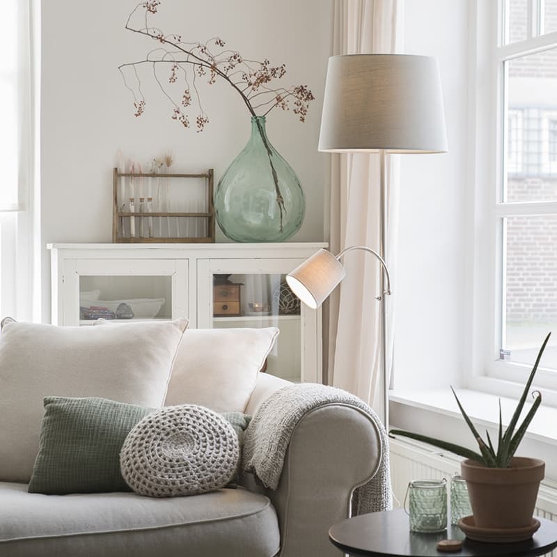 Golvlampa med flexibel arm 'Retro' Klassisk stål - Passande för LED / Inomhus