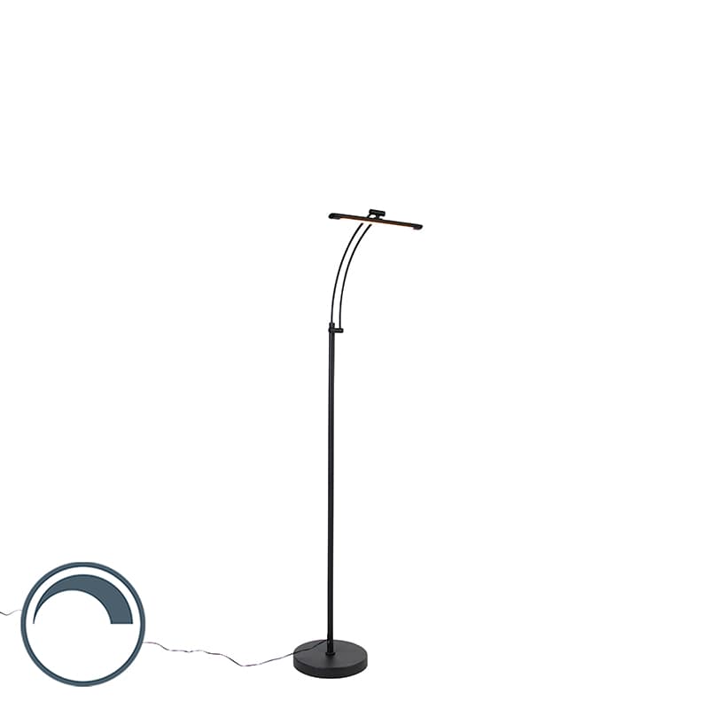 Design golvlampa svart inkl. LED med dimmerjusterbar - Tableau