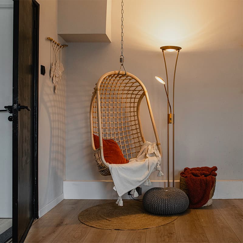 Golvlampa brons inkl LED med läsarm - Ibiza