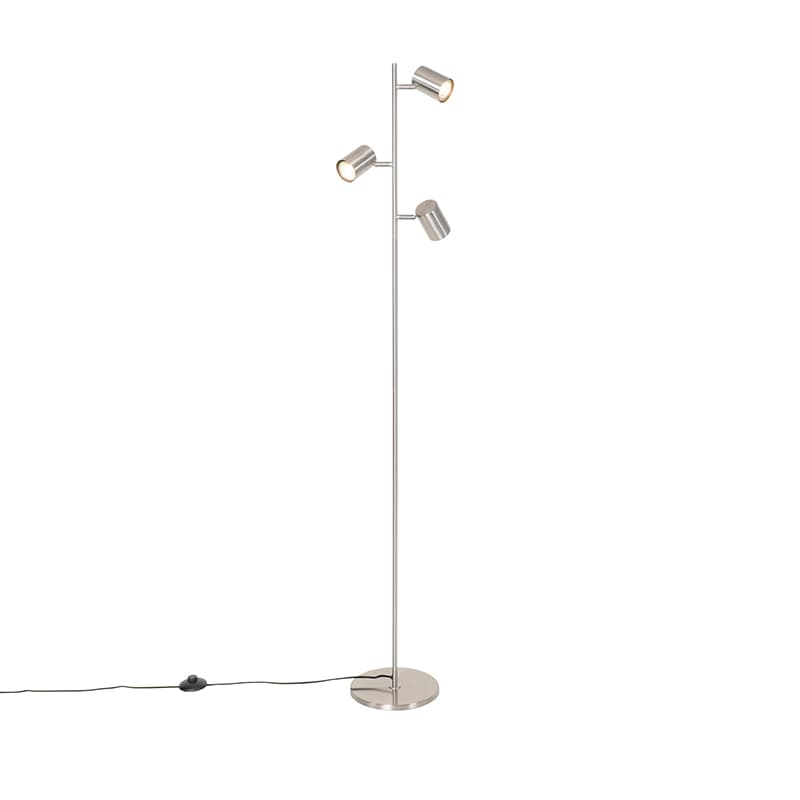 Modern golvlampa stål 3-ljus - Jeana