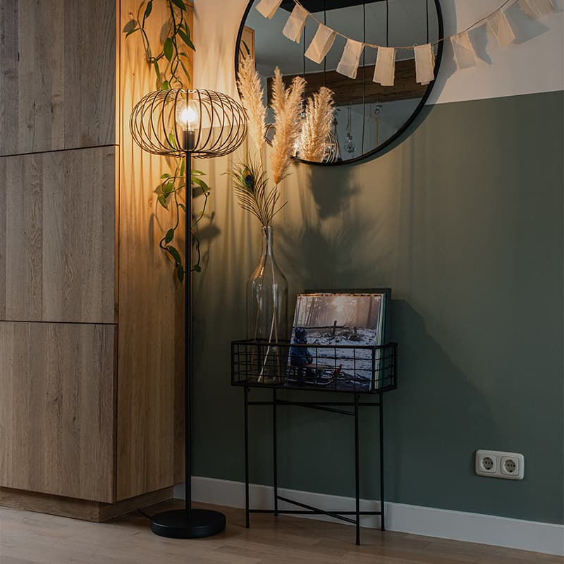 Design golvlampa svart - Johanna