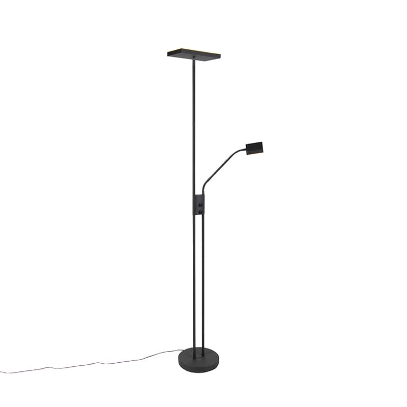 Design upplyftare Jazzy med läslampa fyrkantig svart