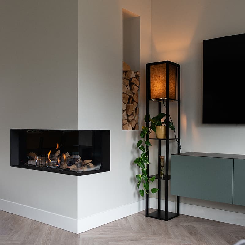 Modern golvlampa svart - Stojan