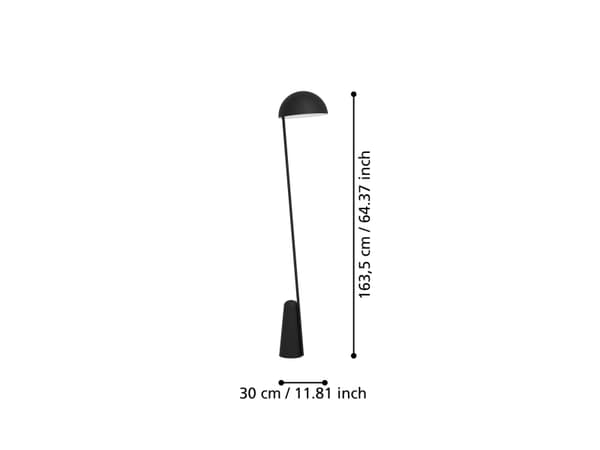 EGLO ARANZOLA GOLV E27 SVART
