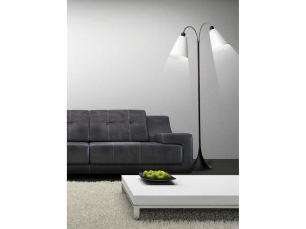 GOLVLAMPA FOTGÄNGARE EXKL. SKÄRMAR SVART MATT