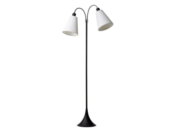 GOLVLAMPA FOTGÄNGARE EXKL. SKÄRMAR SVART MATT