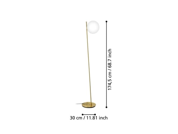 EGLO RONDO 4 GULV E27 BM/OPAL