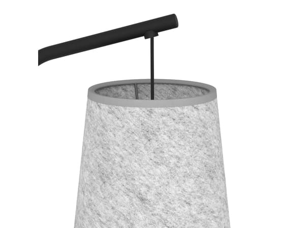 EGLO ALSAGER FLOOR E27 SVART/GRÅ