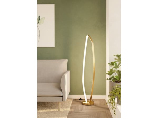 EGLO VALLEROSA GULV MESSING/HVID