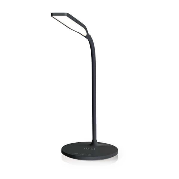 Nedis LED-lampe med trådløs lader | Dimmer - På produkt | LED / Qi | 15 W | Med dimming | Kald Hvit / Natural Hvit / Varm Hvit | 2700 - 6500 K
