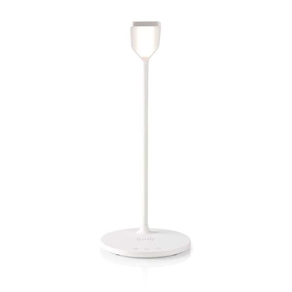 Nedis LED-lampe med trådløs lader | Dimmer - På produkt | LED | 15 W | Med dimming | Kald Hvit / Natural Hvit / Varm Hvit | 2700 - 6500 K