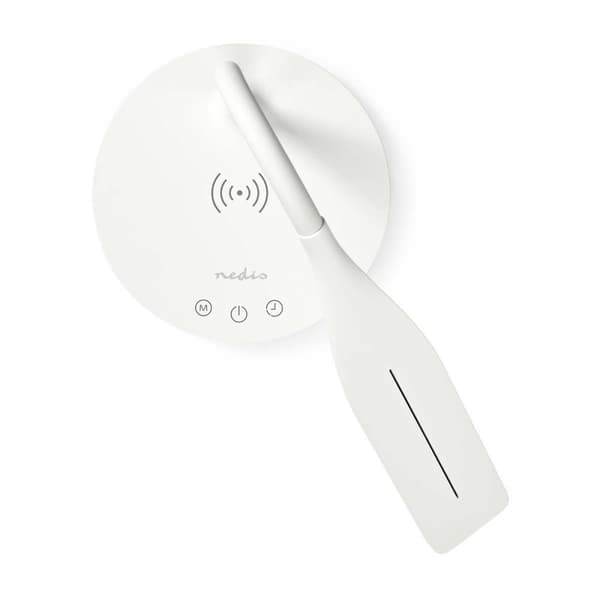 Nedis LED-lampe med trådløs lader | Dimmer - På produkt | LED | 15 W | Med dimming | Kald Hvit / Natural Hvit / Varm Hvit | 2700 - 6500 K