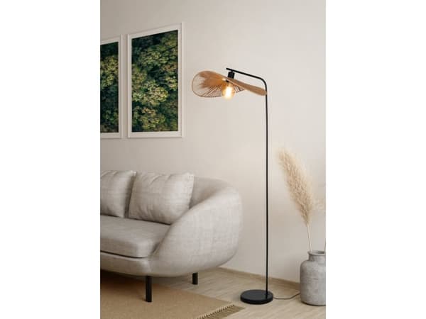 EGLO SIRUELA GOLV H1600 E27 SVART/NATUR