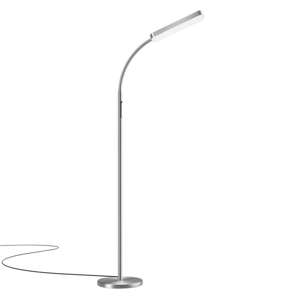 Gulvlampe Prisma LED, 5 lysindstillinger, 12 W, dæmpbar - sølv