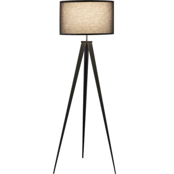 Gulvlampe Lunaris, tekstilskærm - sort