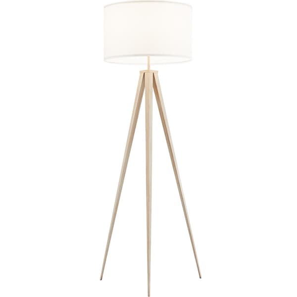 Gulvlampe Lunaris, tekstilskærm - eg