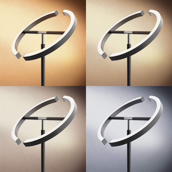 Gulvlampe Auralis LED 20W, læselampe, dæmpbar - sort