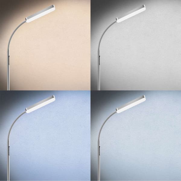 Golvlampa Prisma LED, 5 ljuslägen, 12 W, dimbar - silver