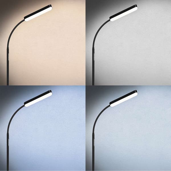 Golvlampa Prisma LED, 5 ljuslägen, 12 W, dimbar - svart