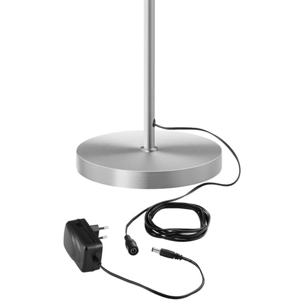 Gulvlampe Auralis LED 20W, læselampe, dæmpbar - Mat nikkel