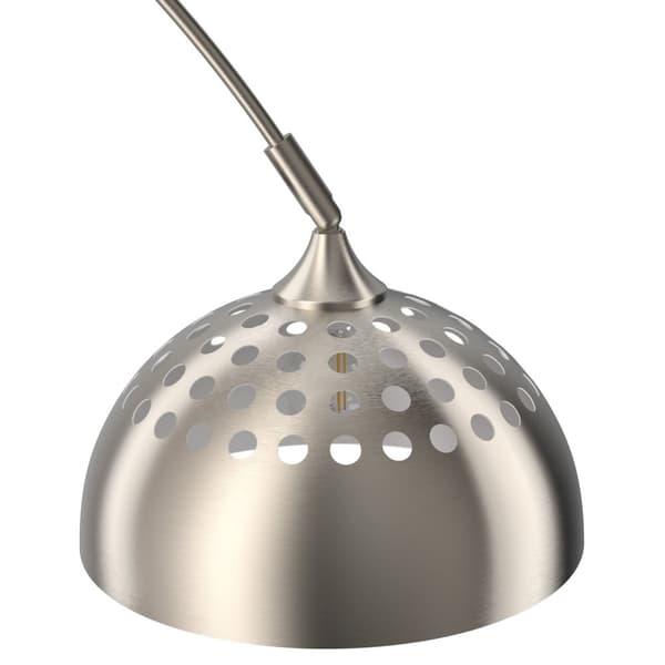 Gulvlampe Arcus, stål, retro-stil, 60W - Mat nikkel