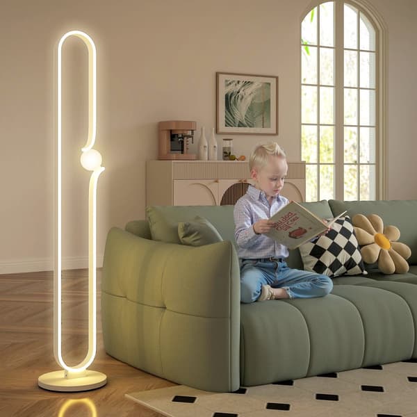 LED-lattiavalaisin, 28x28x145 cm, Valkoinen