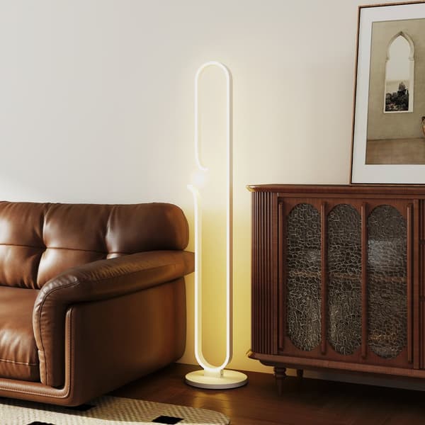 LED-lattiavalaisin, 28x28x145 cm, Valkoinen