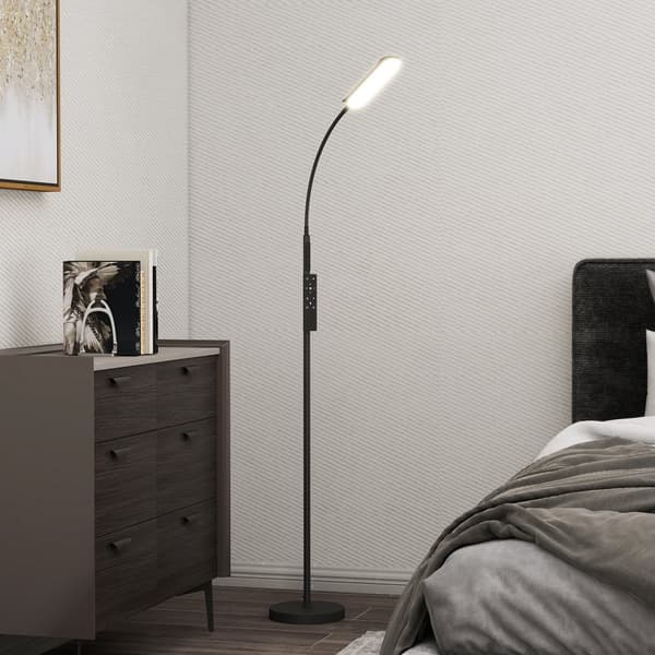 LED Gulvlampe, Ø22 x 175H cm, Sort
