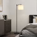 Miniatyrbild 2 av 9: LED-golvlampa, 54.3x30.6x159.6 cm, Svart+Kräm